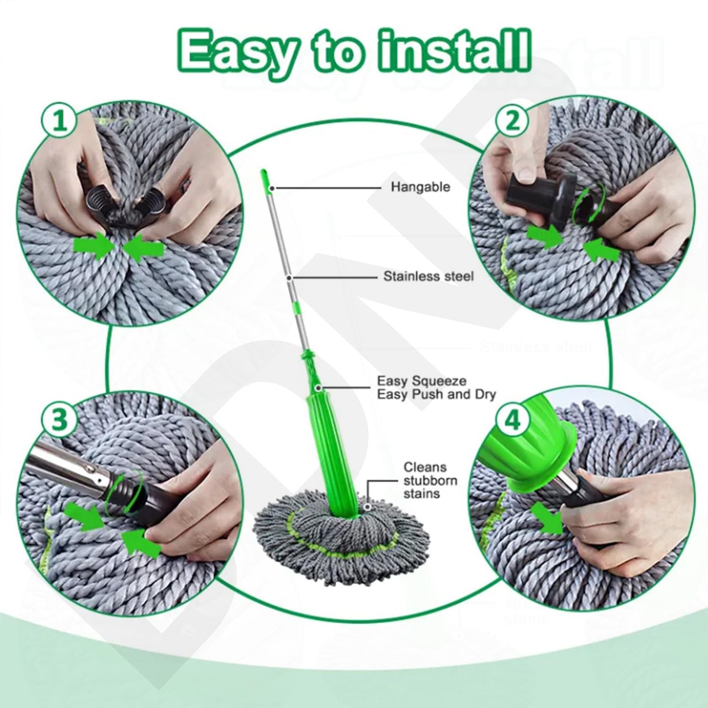 2 in 1 Dehydrated Self-Wringing Mop