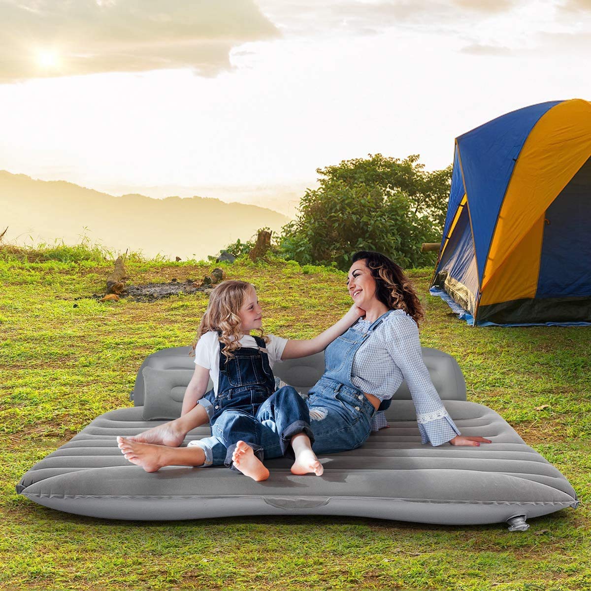 Car Travel Bed Mattress with 2 Air Pillows