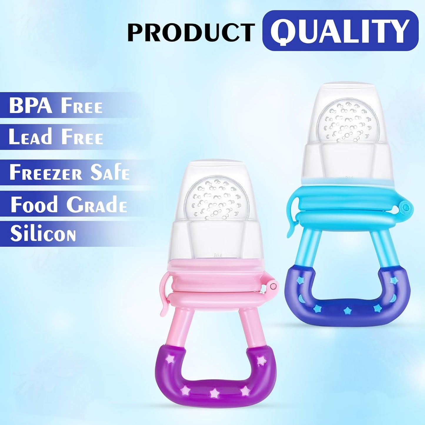 BPA-Free Silicone Fruit Pacifiers For Baby (Pack of 2)