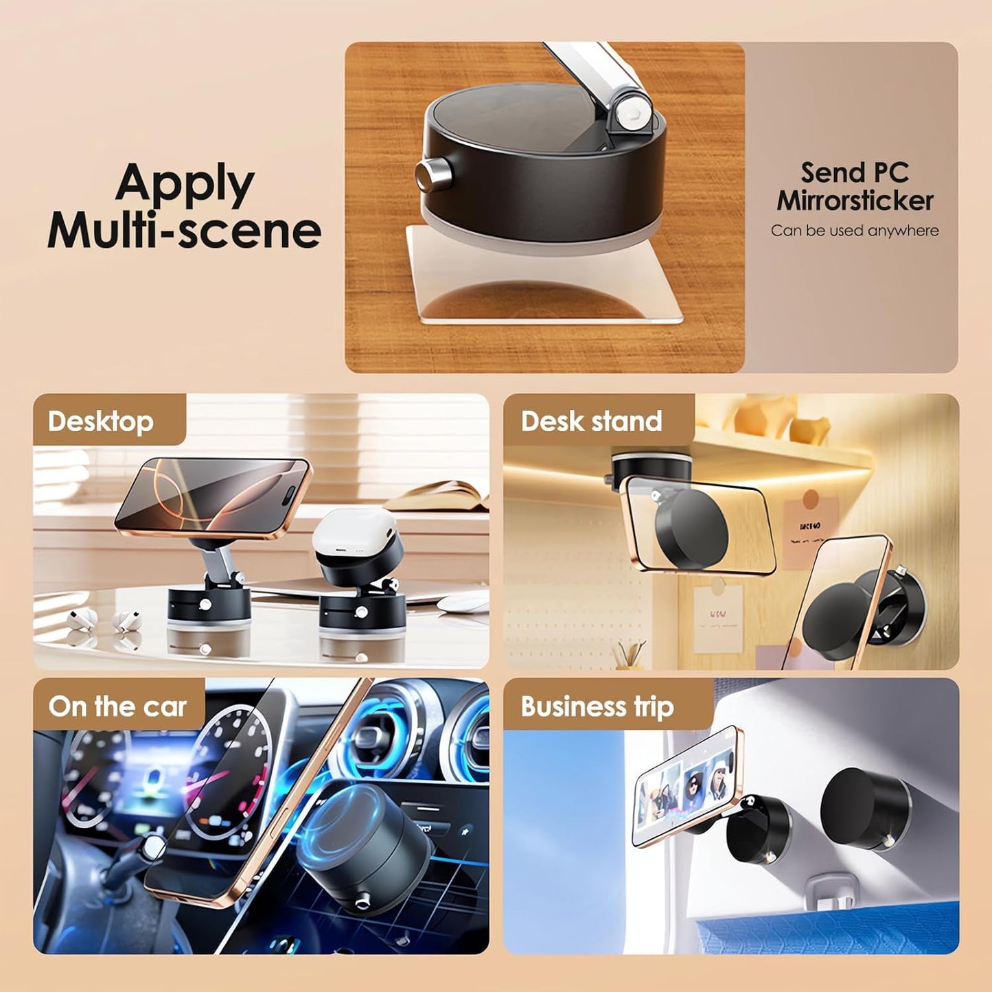 360° Vacuum Magnetic Suction Phone Holder