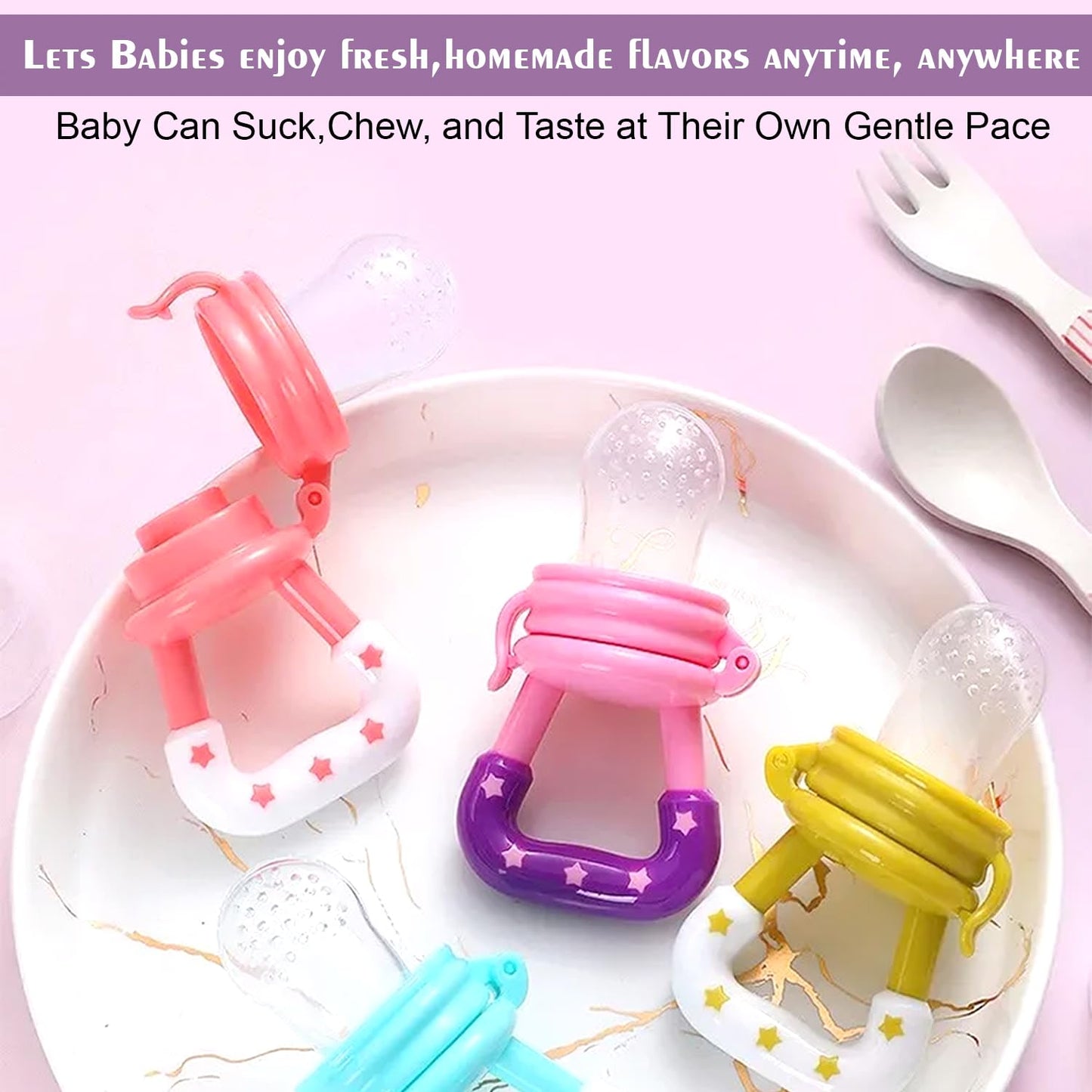 BPA-Free Silicone Fruit Pacifiers For Baby (Pack of 2)