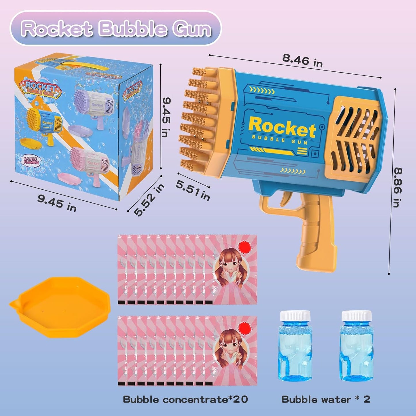 Bubble Gun Machine Kids Automatic Soap Based Bubble Blower