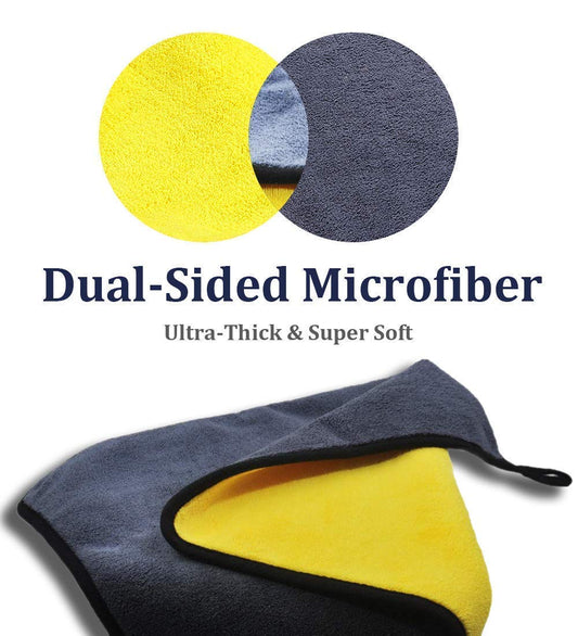 Multipurpose Double-Sided Microfiber Cloth (Pack of 2)