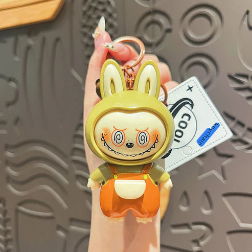 4-in-1 Face-Changing Labubu Keychain