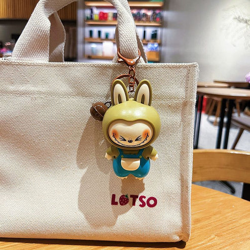 4-in-1 Face-Changing Labubu Keychain